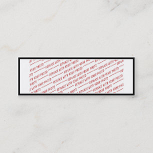 Template for Panoramic, Group or Class Photo Mini Business Card