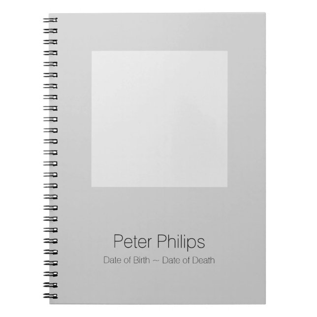 Template Funeral Guest Book - Add favourite Image  (Front)