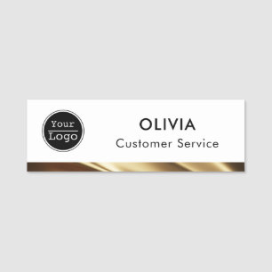  Template Gold And White / Classic Name Tag