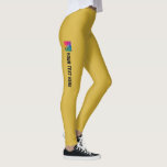 Template Gold Leggings Add Logo Name Text Here<br><div class="desc">Add Your Text Logo Here Modern Elegant Gold Colour Template Leggings.</div>