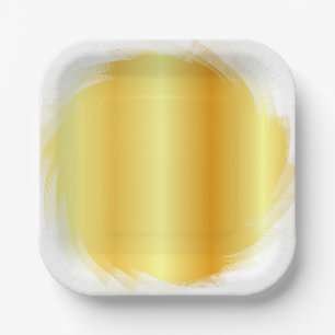Template Gold Look Trendy Elegant Glamour Paper Plate