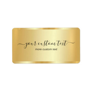 Template Gold Your Custom Text Hand Script Address Label