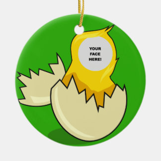 Template, Hatching Chick Ceramic Tree Decoration