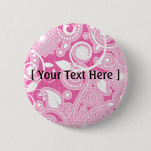 TEMPLATE in Pink - Customised 6 Cm Round Badge