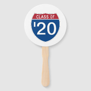 Template INTERSTATE sign  Class of 20XX Hand Fan