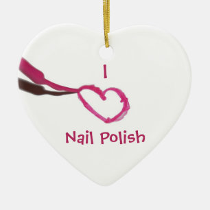 Template Love Nail Polish Ceramic Tree Decoration
