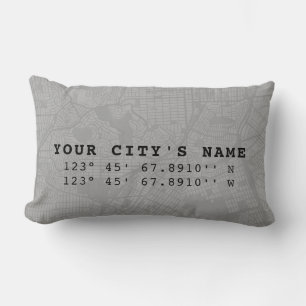 Template Map & Custom Coordinates   Light Gray Lumbar Cushion