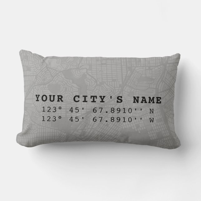 Template Map & Custom Coordinates | Light Grey Lumbar Cushion (Front)