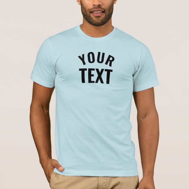 Template Mens Bella+Canvas Short Sleeve Light Blue T-Shirt (Front)
