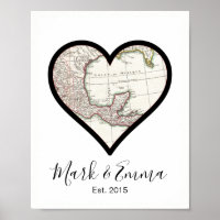 Template Mexico honeymoon wedding gift couple name