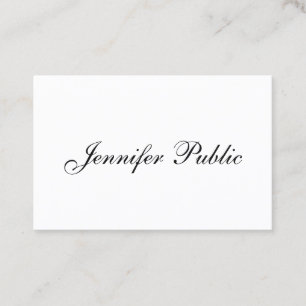 Template Modern Handwritten Script Elegant Simple Business Card