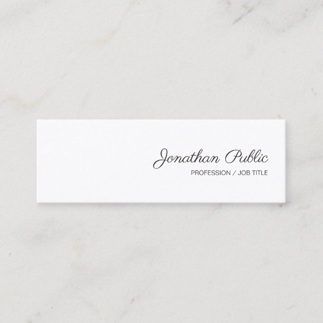 Template Modern Handwritten Script Name Simple Mini Business Card (Front)
