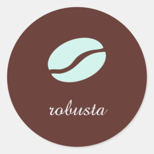 Template name the variety of coffee classic round sticker