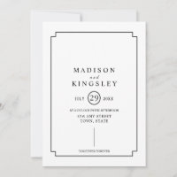 template old school frame Wedding Invitation
