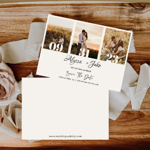 Template Photo Collage Save the Date Invitation