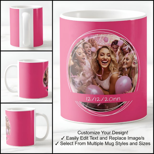 Template Photo Message Keepsake Event Pink C58 Coffee Mug (Creator Uploaded)