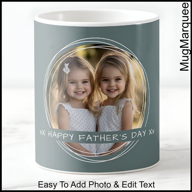 Template Photo Message Keepsake Father Gray C13 Coffee Mug (Creator Uploaded)