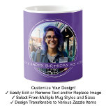 Template Photo Message Keepsake Sister Purple C125 Coffee Mug<br><div class="desc">Available in an array of colors to suit every taste. This unique design offers space for a cherished photo, artfully displayed in circular 'porthole' frame, breaking away from the conventional rectangle or square formats. The photo is encased in a modern, randomly designed thin white outline, adding an artistic touch to...</div>
