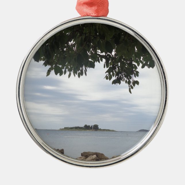 Template Photo Rectangle Camera Metal Tree Decoration (Front)