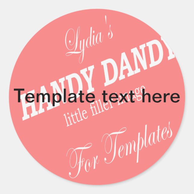 Template Round Sticker - Keep (Front)