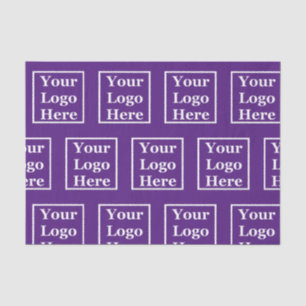 Template Royal Purple Your Logo Here Tissue Paper