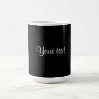 TEMPLATE - Solid black with white script Coffee Mu