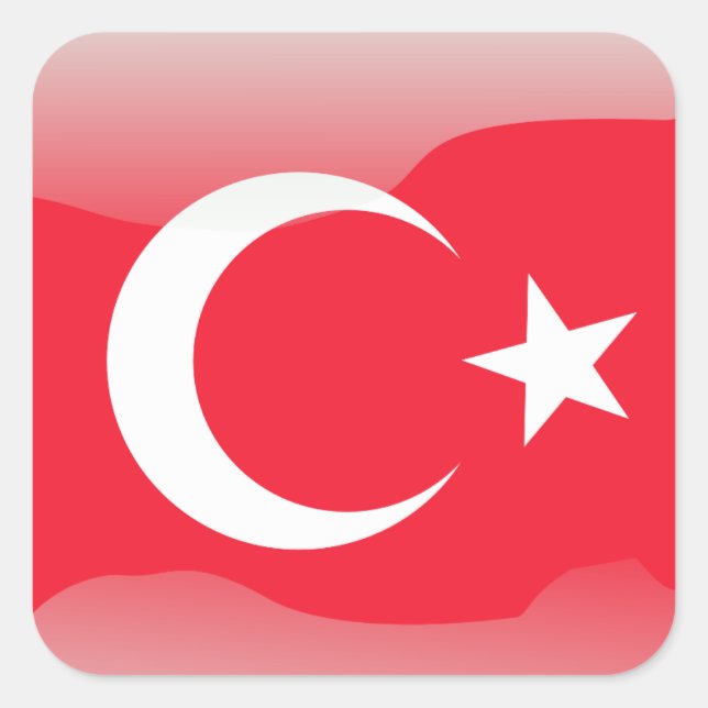 template square sticker (Front)