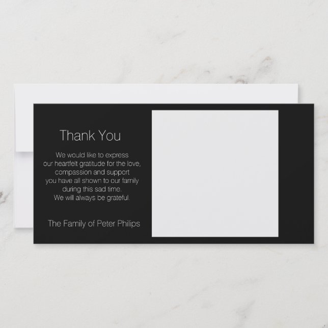 Template Sympathy Thank you Add favourite image 1 (Front)