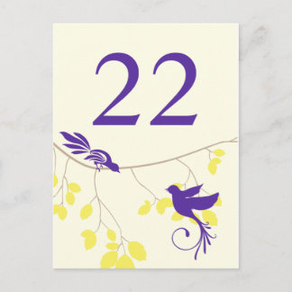 Template Table Number Card