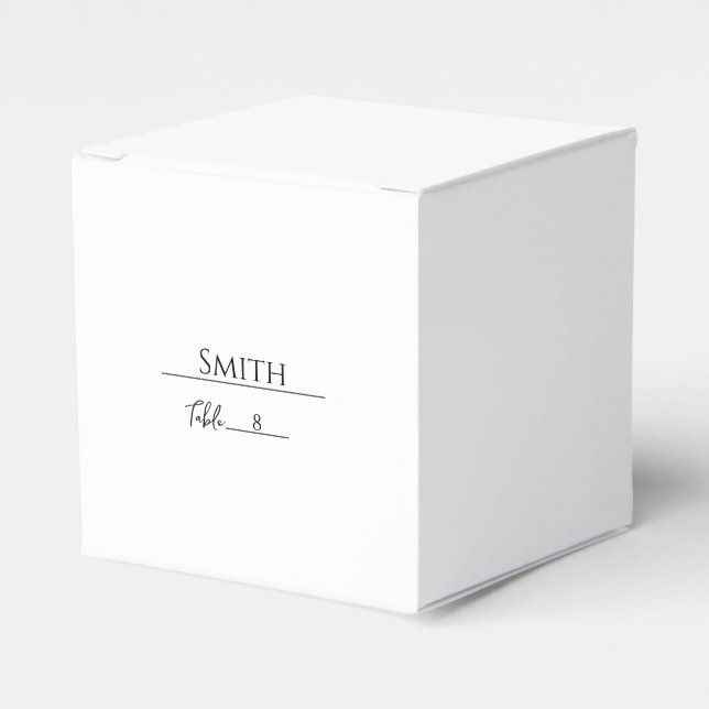 Template Table Placeholder Card Favour Box (Front Side)