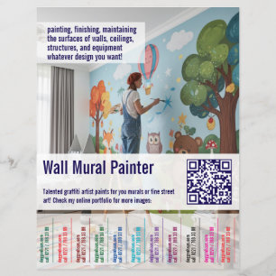 Template Tear-off Painting Flyer