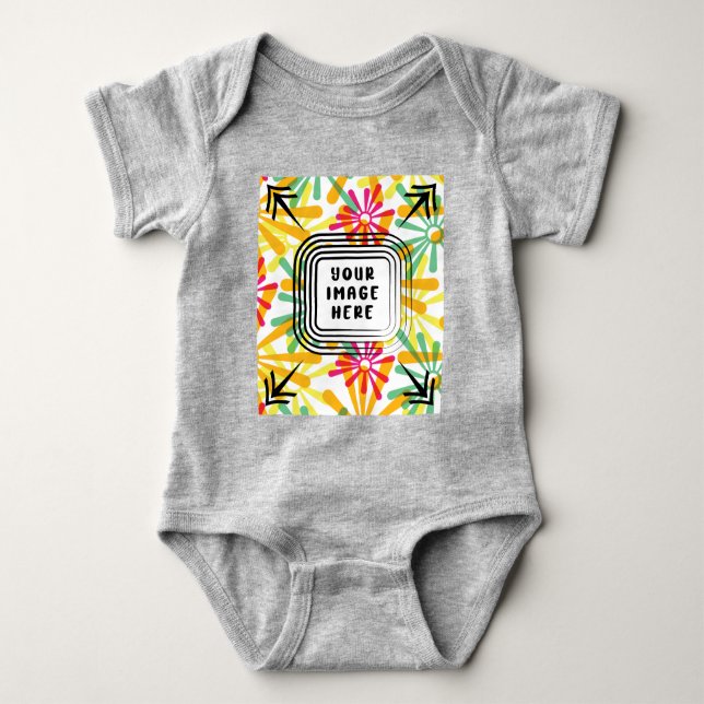 Template Toddlers + Baby Jersey Bodysuit (Front)