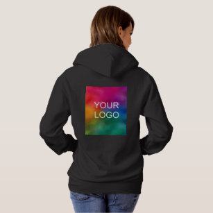 Template Upload Business Logo Black Colour Hoodie