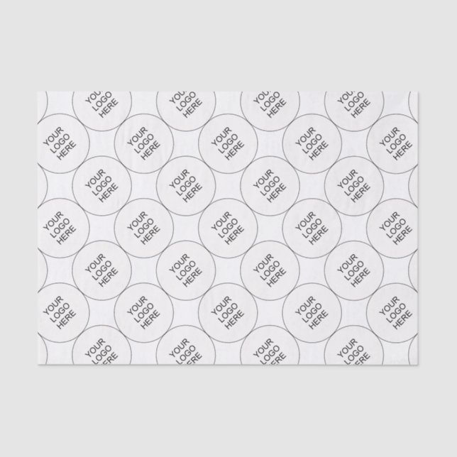 Template Upload Business Logo Here Promotional Tissue Paper (Front)