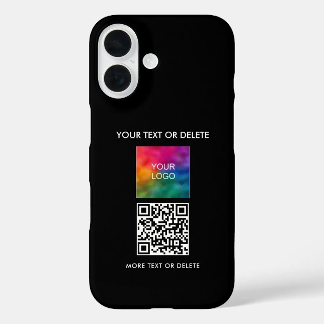 Template Upload Your Own Business Logo QR Code to Case-Mate iPhone Case (Back)