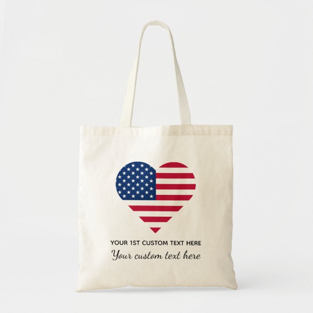 Template USA flag Tote Bag (Front)