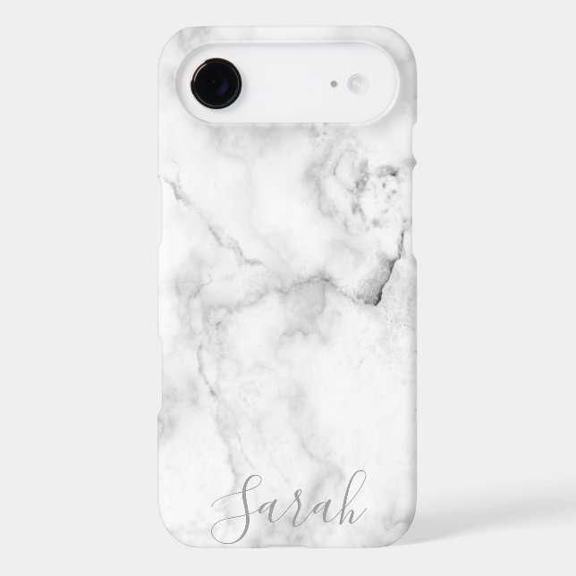 Template White Marble Pattern iPhone XS Case (Back)
