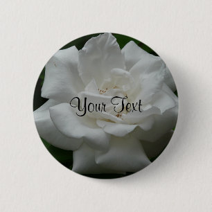 Template White Rose 6 Cm Round Badge