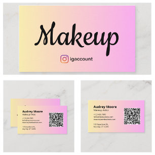 Templates Makeup Artist Girly  Business Card