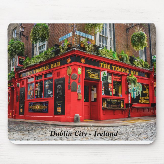 Temple Bar Dublin City Ireland Mouse Pad (Front)