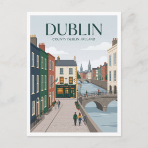 Temple Bar & River Liffey Dublin Ireland Postcard