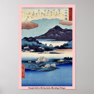 Temple bell at Mii by Ando, Hiroshige Ukiyoe Poster