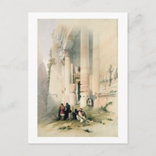 Temple called El Khasne, Petra, March 7th 1839, pl Postcard