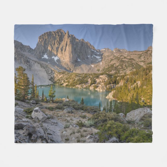 Temple Crag and Second Lake Fleece Blanket (Front (Horizontal))
