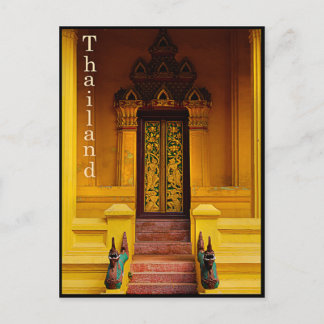 Temple Entrance Guardians,Thailand Postcard