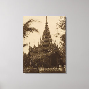 Temple in Mandalay, Burma, late 19th century Canvas Print