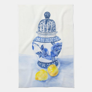 Temple J\jar with lemons Tea Towel
