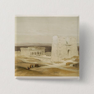 Temple of Edfu, ancient Apollinopolis, Upper Egypt 15 Cm Square Badge