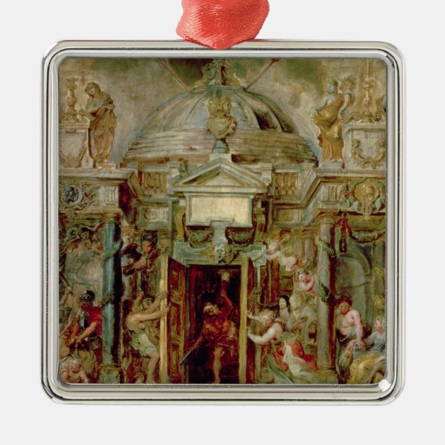 Temple of Janus, 1630s Metal Tree Decoration (Front)