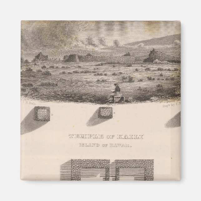 Temple of Kaili, Island of Hawaii, Hawaii Magnet (Front)